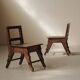 Paire de chaises Modernistes en chêne massif, vers 1940