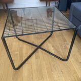 Glass x chrome coffee table