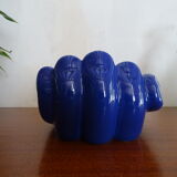 Empty hand pocket giant ceramic blue vintage
