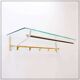 Minimalist wall coat rack, 1960s