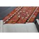 1970s Turkish Oushak Handmade Wool Cotton Orange Runner Rug 79x254