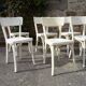 Série de 6 chaises Baumann bistrot blanches