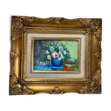 Signed flower painting