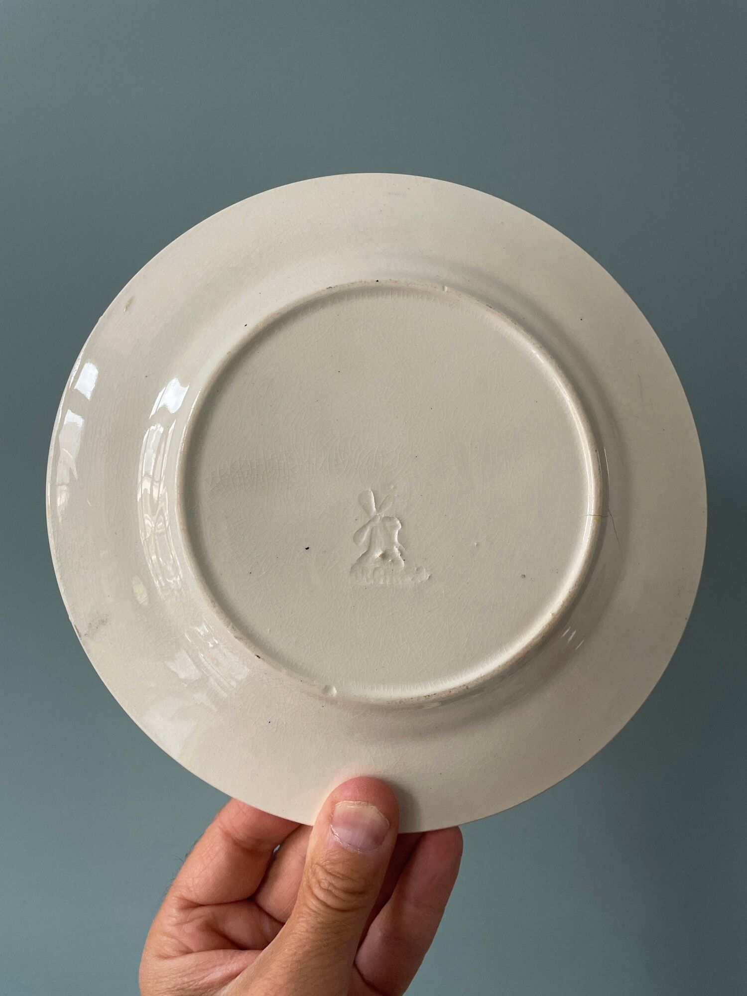 Series of 10 plates in slurry Orchies Moulin des Loups