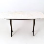 Table basse attribuée à Guglielmo Ulrich avec plateau en marbre de Carrare