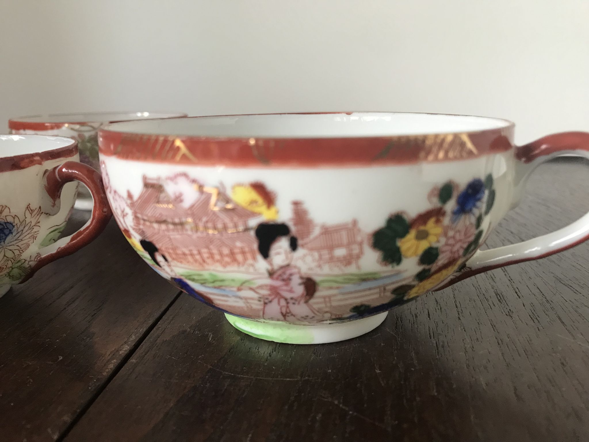 Lot de 4 tasses Porcelaine Japonaise