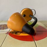 Vintage orange painted metal desk lamp