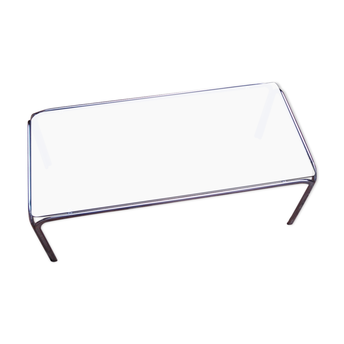 Vintage coffee table 1970 oval tube