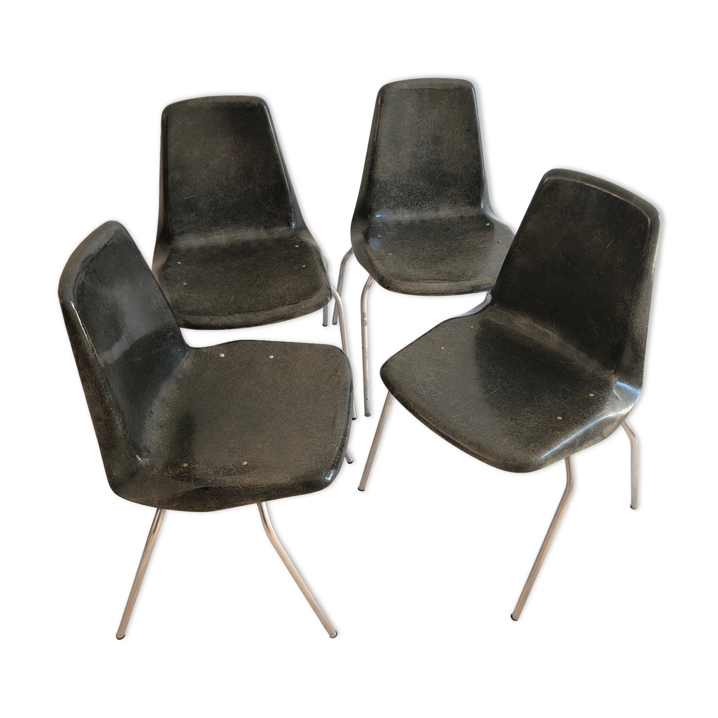 4 Alberto Roselli designer chairs, production Rima Gastone Rinaldi Italy 1960s