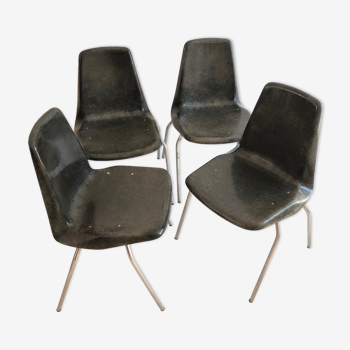 4 Alberto Roselli designer chairs, production Rima Gastone Rinaldi Italy 1960s