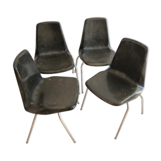 4 Alberto Roselli designer chairs, production Rima Gastone Rinaldi Italy 1960s