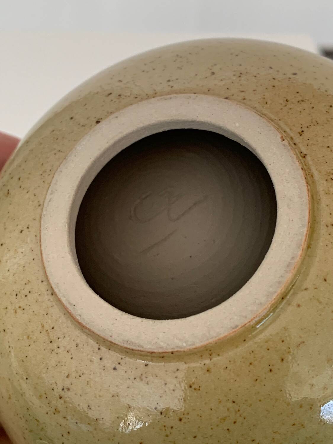 80s enamelled stoneware ashtray/pocket tray