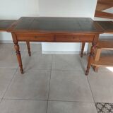 Wooden desk, leather top, extensions
