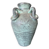 Terracotta amphora vase