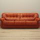 Red leather sofa, Italian design, 1970s, manufacturer: PelleRossi