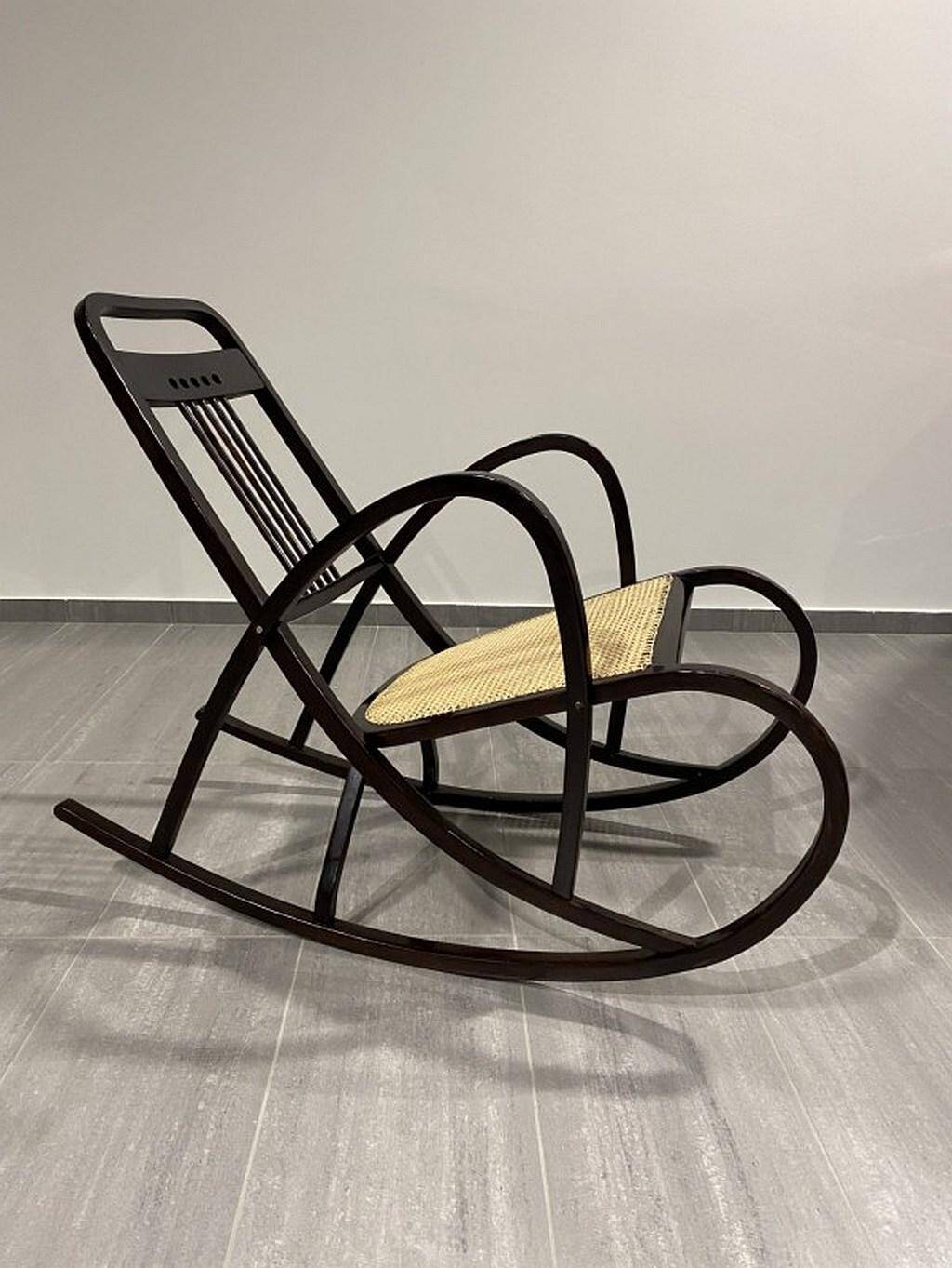 Chaise à bascule Sécession n°7211 par Marcel Kammerer pour Thonet