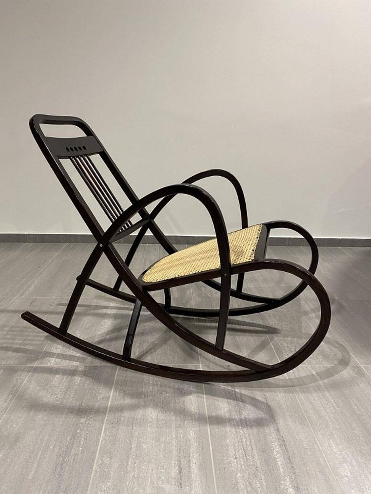 Secession rocking chair no. 7211 by Marcel Kammerer for Thonet
