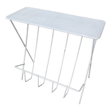 Vintage magazine holder in perforated metal