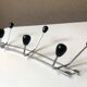 Patères vintage wall coat sores 60 modernist chrome den wood - blackened wood