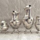 Tea & coffee service pieces jugendstil wmf 1910 art nouveau plaqué silver