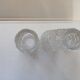 3 globes tulips elongated glass molded glass old 1950/1960