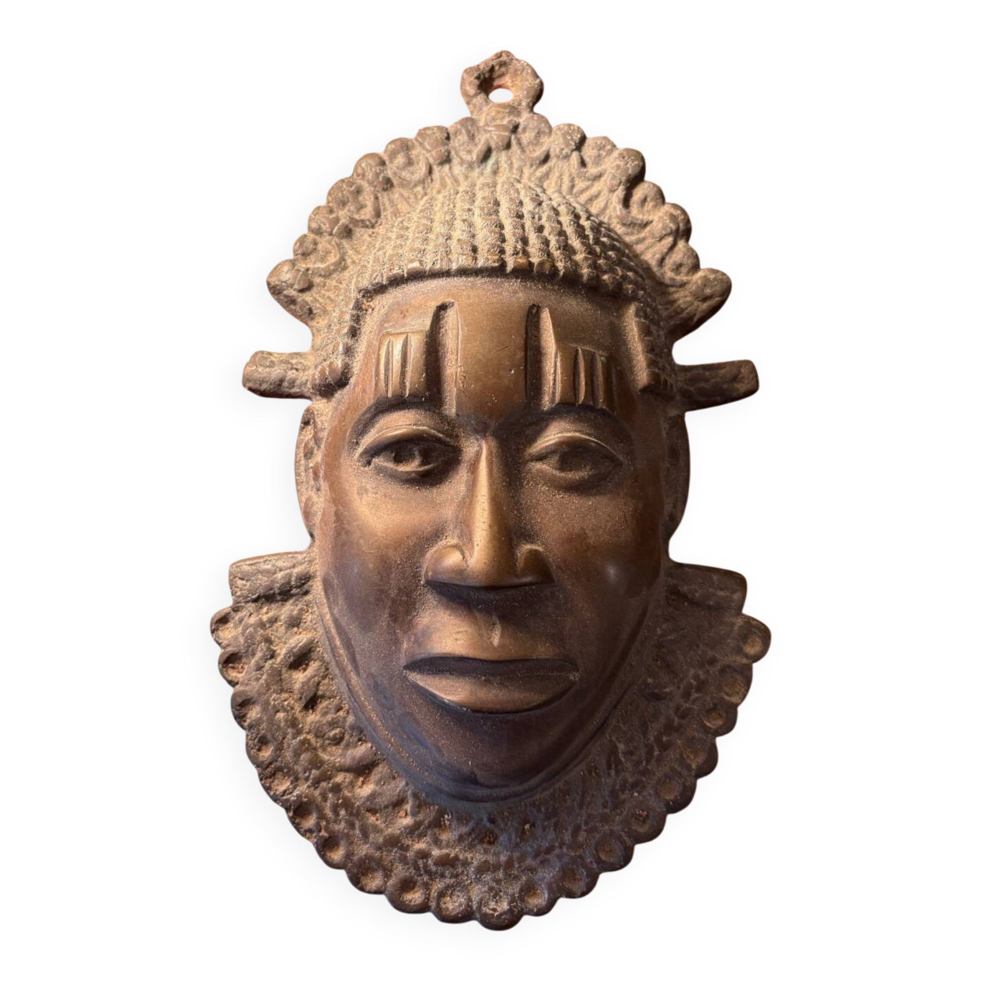 Bronze wall mask - West African Spirit