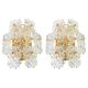 Pairs of crystal wall lights by Kinkeldey, Germany, 1970s