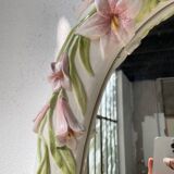Italian style ceramic flower mirror