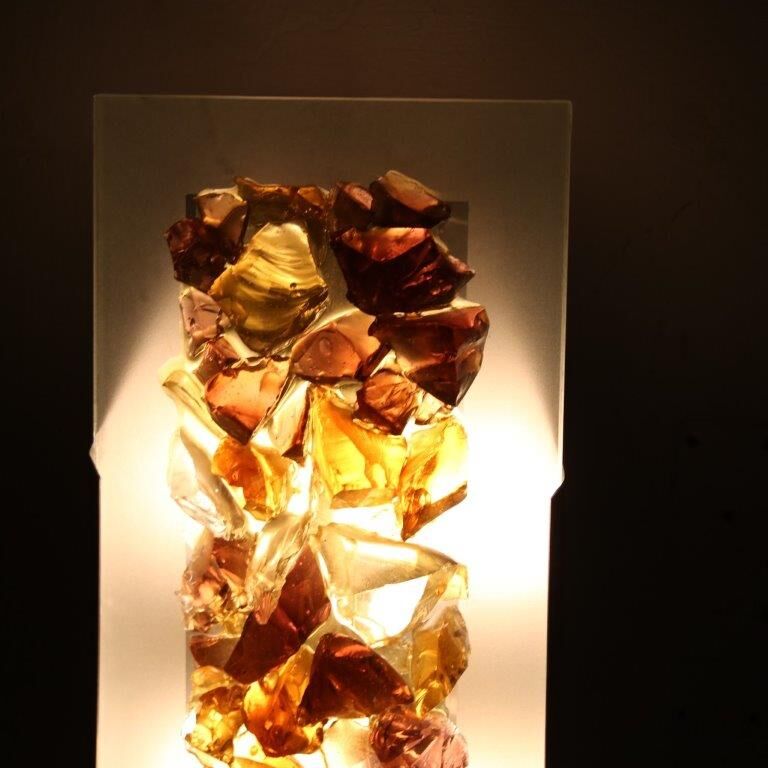 1960s Glass wall lamp by Cosack, Germany