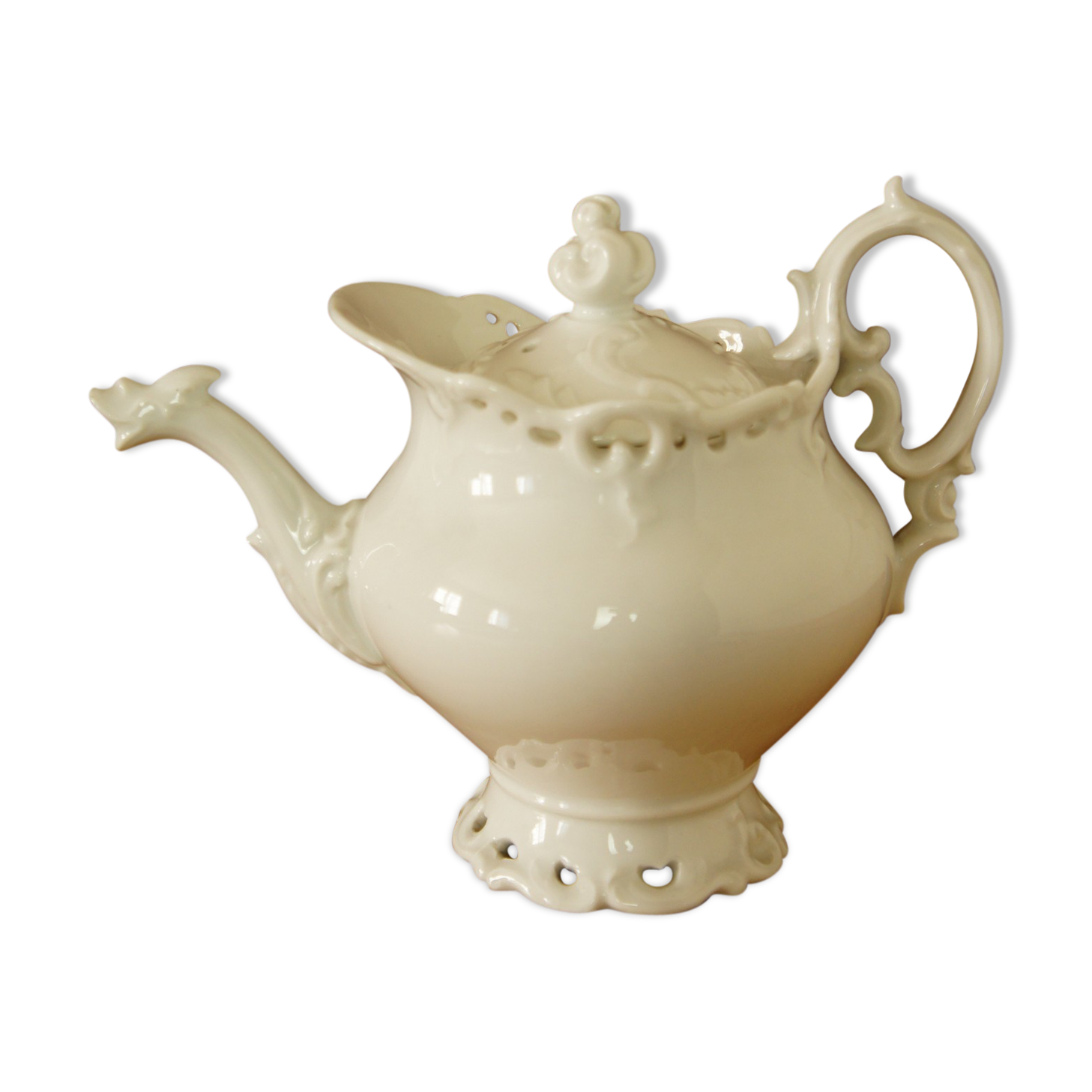 Dragon-headed open porcelain teapot