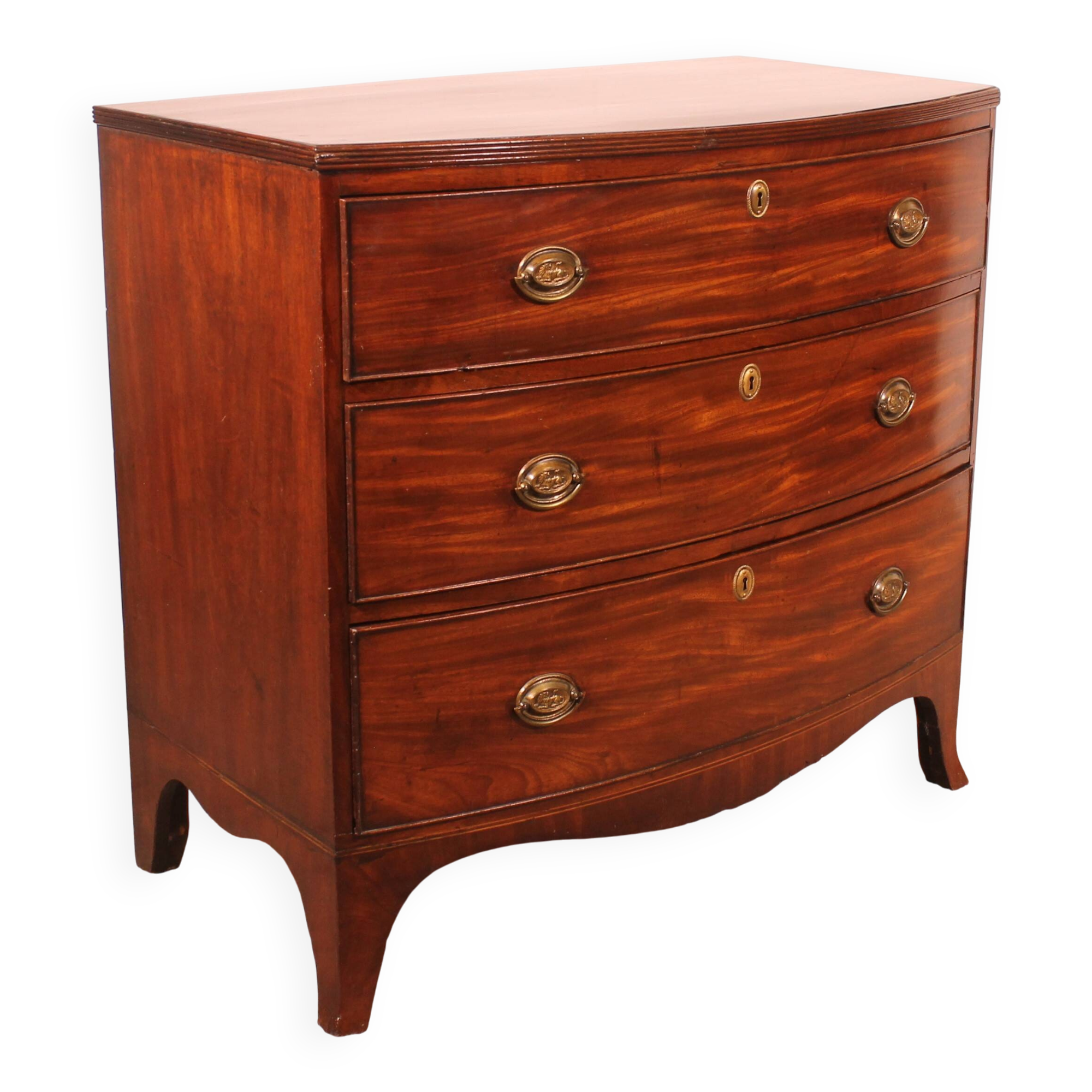 Petite Commode Bombée En Acajou époque Regency Circa 1800