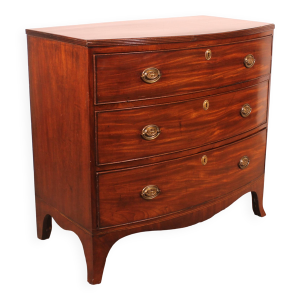 Petite Commode Bombée En Acajou époque Regency Circa 1800