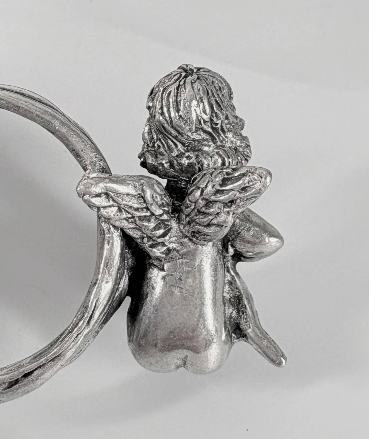 Set of 10 Silver-Plated Cherub Napkin Rings, Vintage Table Décor Putti Figurine