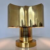 Big design brass table lamp - Czechoslovakia, 1980s