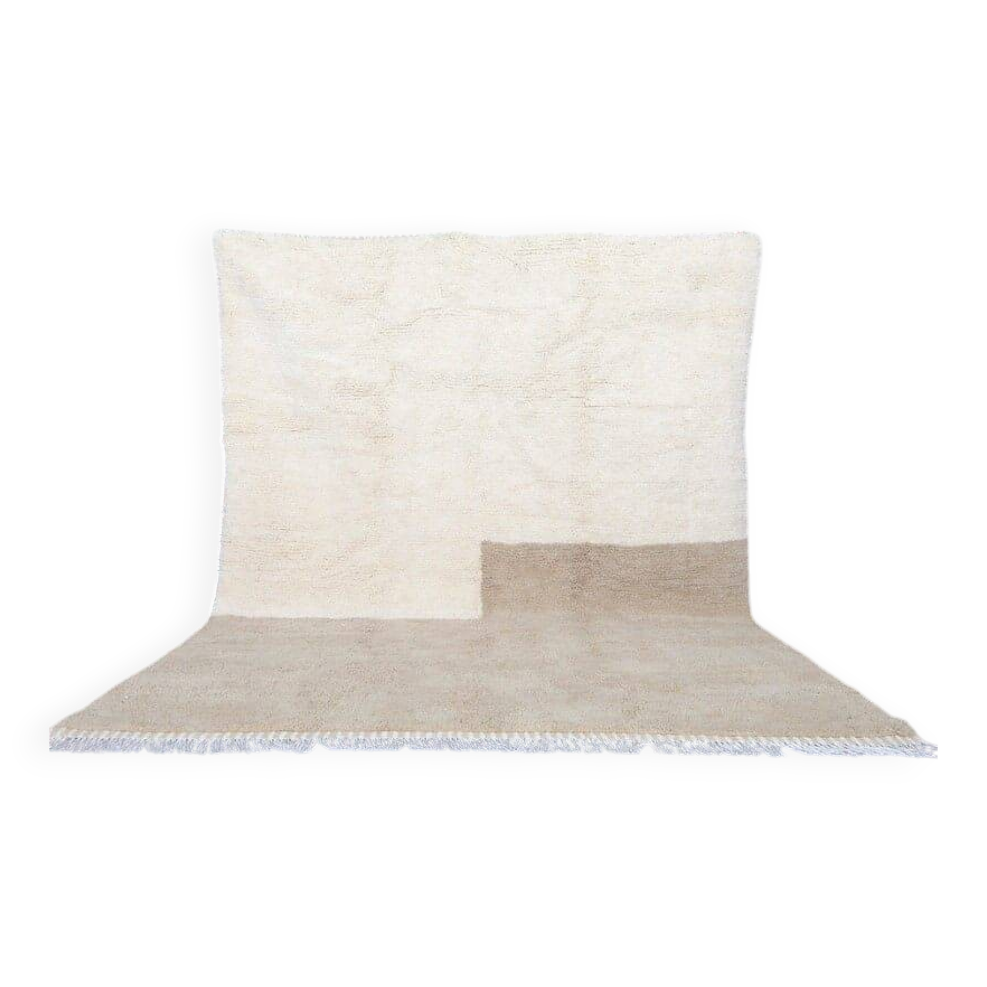 Handmade natural wool rug size 250x250 cm