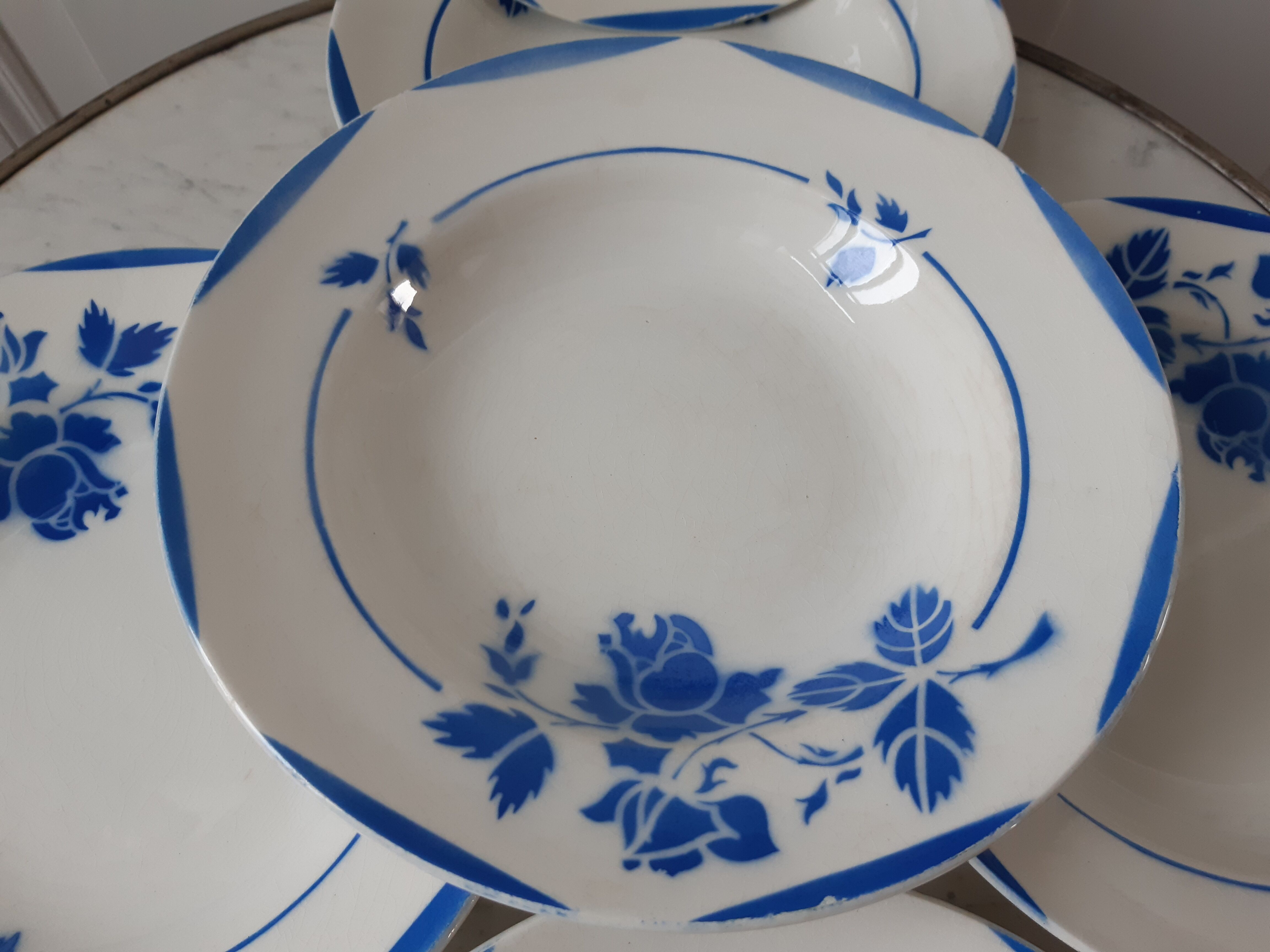 Lot of 6 Digoin hollow plates