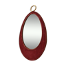 Miroir ovale velours 41 x 24 cm