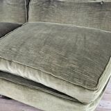 70s corner sofa in green fabric