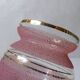 vase en verre granité rose et or Vintage