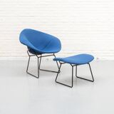 Diamond Armchair & Hocker by Harry Bertoia for Knoll
