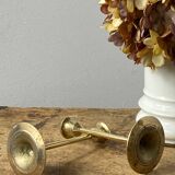Vintage brass candle holders