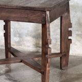 Coffee table, small vintage Indonesian modernist table in teak.