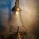 1900 beautiful brass desk lamp patina with its tulip art deco 44x25cm,