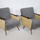 Ensemble de fauteuils français des années 1950-1960, chaises longues vintage