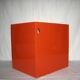 Orange cubic shelf from the 1970s.