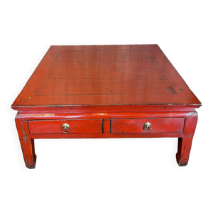 Table basse chinoise - rouge
