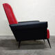 Vintage armchair Rockabilly rare reclining version with ashtray