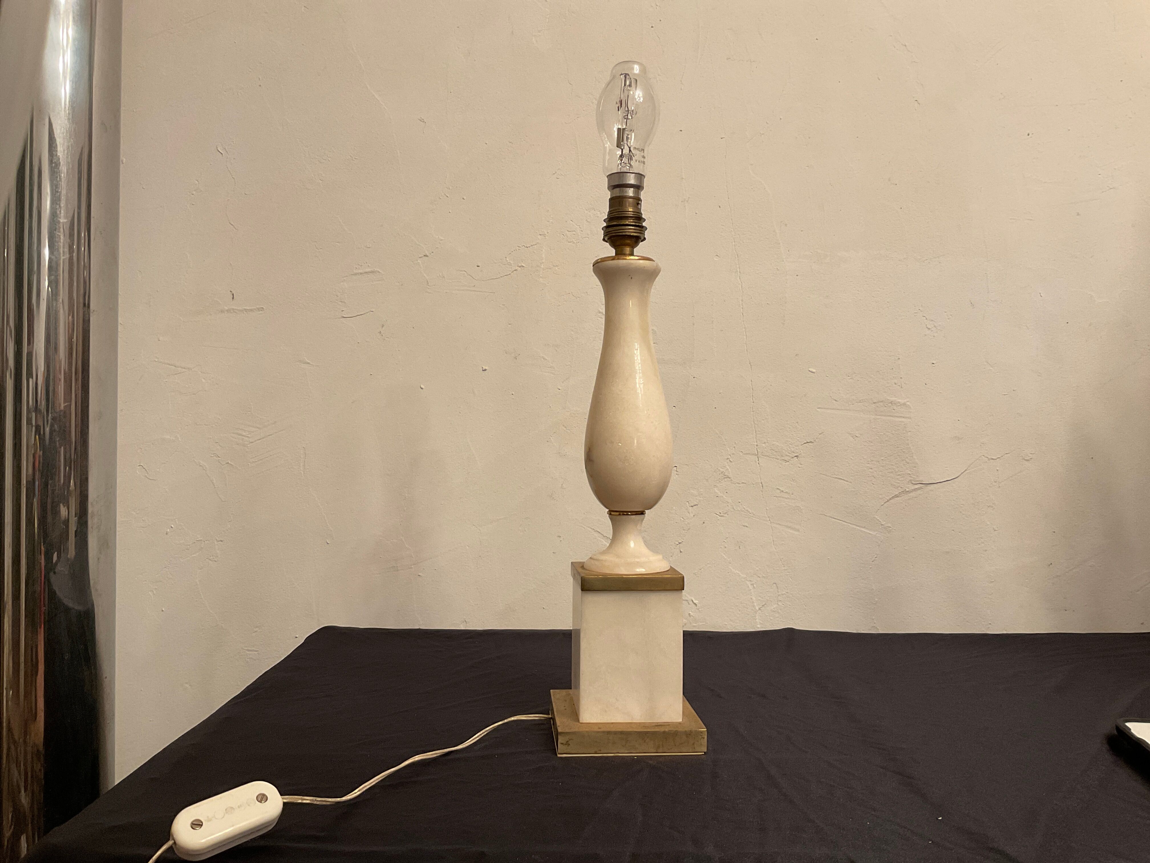 Lamp ambassador marble column space age 60-70