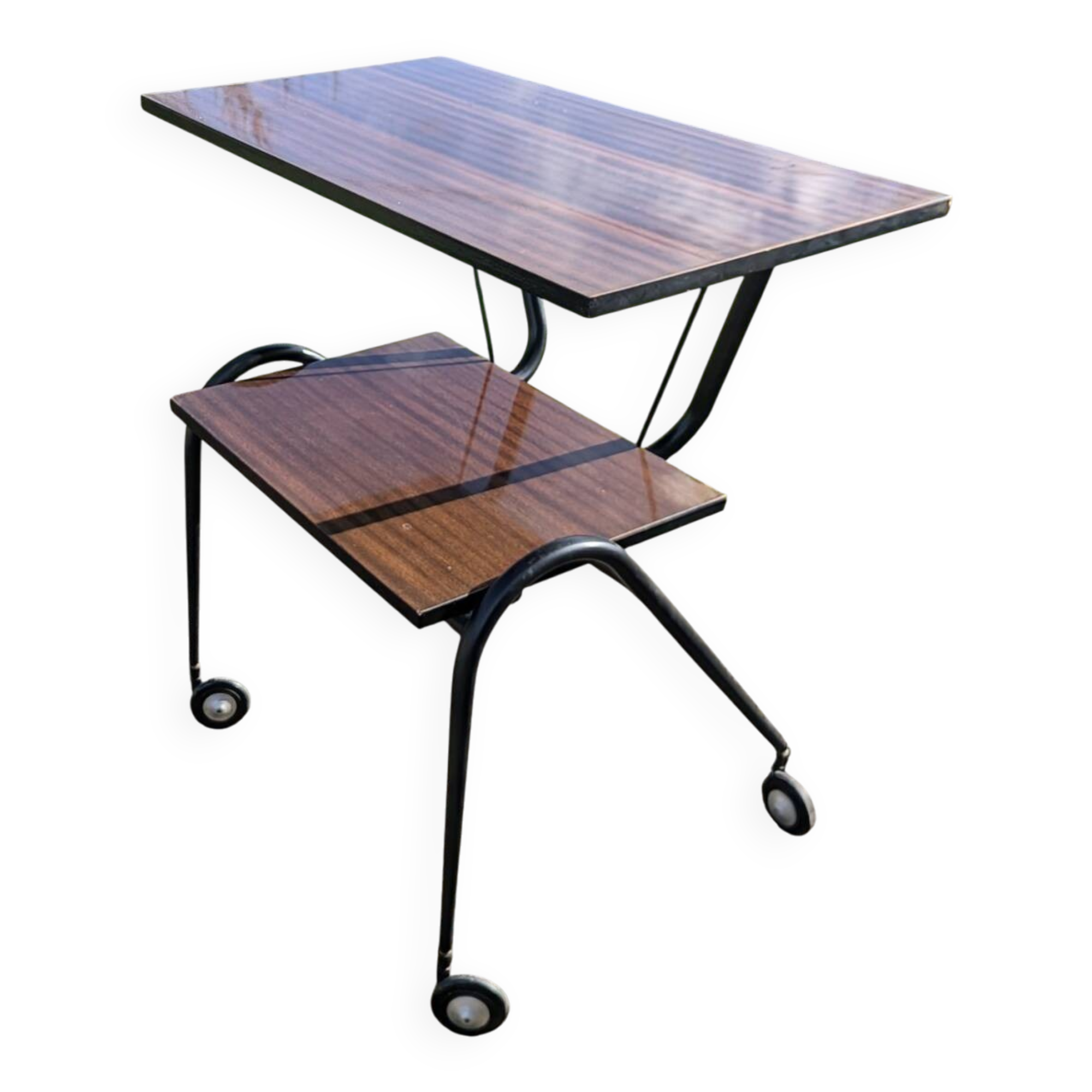 Vintage 50s 60s design rolling serving table