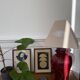 Large red ceramic lamp